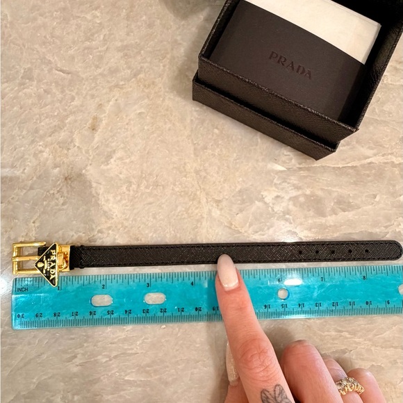 Prada Black bracelet with Gold Buckle - Picture 7 of 8